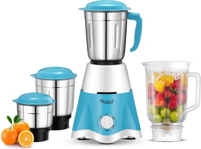 Skystar Supreme Elegant 750 W Juicer Mixer Grinder  (Supreme Elegant | 4 Jars | White Blue)