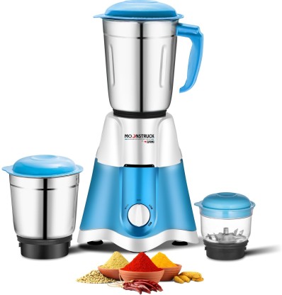 Moonstruck 3 Jar 750 W Juicer Mixer Grinder  (By Suprimo Star Blue Powerful 750 Watt | 3 Jars | Blue)