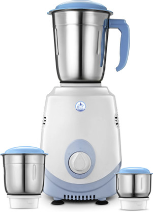 Grand plus Long 550 W Mixer Grinder  (Neo | 3 Jars | White, Sky Blue)