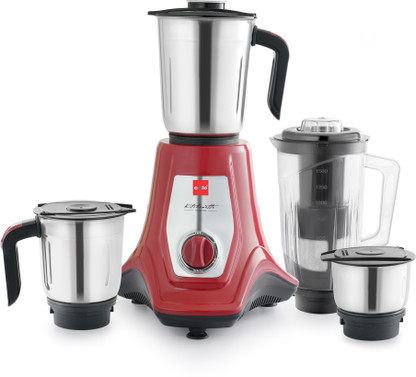 cello Trion 750 W Juicer Mixer Grinder  (Trion Mixer Grinder 750 W | 4 Jars | Maroon)