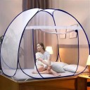Privine Polyester Adults Washable Mosquito Net, Polyester Foldable King Size Bed,Double Bed,Queen Size Bed with Free Saviours(Suitable for 6ft x 6ft to 6.9ft x 6.9ft) - White Mosquito Net  (Blue, Tent)