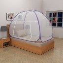 Flipkart SmartBuy Polyester Adults Washable Foldable Single Bed Mosquito Net  (Purple, White, Tent)