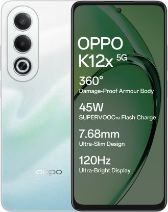 OPPO K12x 5G with 45W SUPERVOOC Charger In-The-Box (Breeze Blue, 128 GB)  (6 GB RAM)