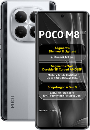 POCO M8 (Frost Silver, 128 GB) (6 GB RAM)