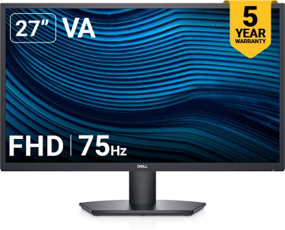 DELL SE-Series 68.58 cm (27 inch) Full HD LED Backlit VA Panel with 5-Years warranty, Brightness: 250 cd/m,Contrast Ratio 3000:1, HDMI & VGA, Tilt adjustment Monitor (SE2722H)  (AMD Free Sync, Response Time: 4 ms, 75 Hz Refresh Rate)