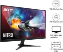 Acer NITRO 21.5 inch Full HD LED Backlit VA Panel with Acer Display Widget, Acer VisionCare, Tilt-able Stand, 2X2W Inbuilt Speaker, VESA wall mount support Gaming Monitor (QG221Q)  (Frameless, AMD Free Sync, Response Time: 1 ms, 100 Hz Refresh Rate)