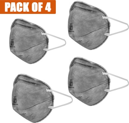 3M Cupped Particulate 9913IN Plus Reusable  (Grey, L, Pack of 4)