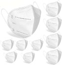LvSafe 100% Certified Anti Pollution, Anti Bacterial, Anti Virus 5 Layer Protection, N95/KN95 FFP2 Face Mask LvSafe_N95 Reusable, Washable, Water Resistant  (White, Free Size, Pack of 10)