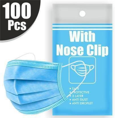 Prism 3L-100 Surgical Mask  (Blue, Free Size, Pack of 100, 3 Ply)