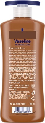 Vaseline Intensive Care Cocoa Glow Body Lotion  (400 ml)