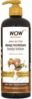 WOW SKIN SCIENCE Shea Butter With Lactic Acid Body Lotion  (400 ml)