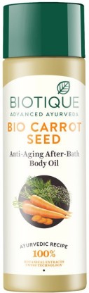 BIOTIQUE Bio Carrot Seed Anti Aging After Bath Body Oil  (120 ml)