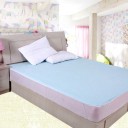 Rite Clique Elastic Strap Single Size Waterproof Mattress Cover  (Blue)