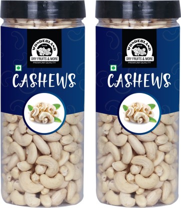 WONDERLAND Foods(Device) 100% Natural Premium Quality Plain Raw Cashews, 1Kg Pack of 2 (500g Each) Cashews  (2 x 500 g)