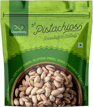 GreenFinity Fresh Whole Roasted Salted Pistachios - 100g Pistachios  (100 g)