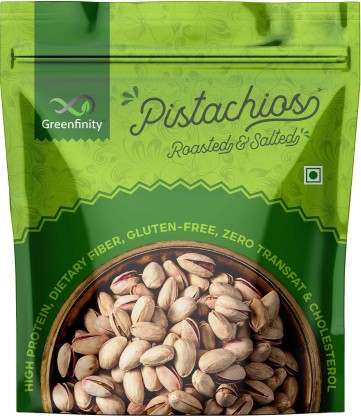 GreenFinity Fresh Whole Roasted Salted Pistachios - 50g Pistachios  (50 g)