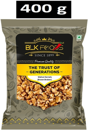BLK FOODS Daily Walnut Kernels (Brown Broken) Walnuts  (1 x 400 g)