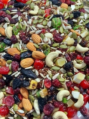 Organic Purify Fresh & Dry Fruits Nutmix Mix Seeds & Dry Fruits for Eating Almonds, Cashews, Assorted Seeds & Nuts, Figs, Black Currant, Pistachios, Watermelon  (1 kg)