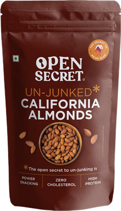 OPEN SECRET Premium California Badam - High Protein Dry Fruit, Fasting Vrat Special Almonds  (1 x 1 kg)