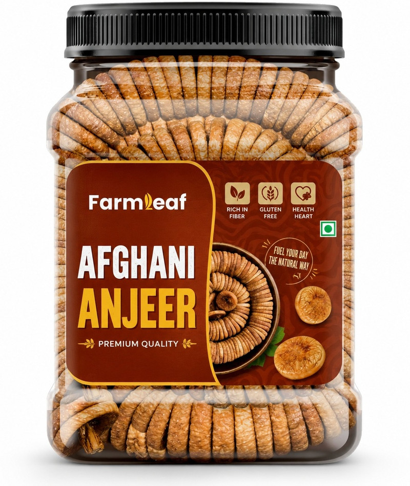 FarmLeaf Afgani Anjeer | Dry Fruits | Premium Jar Pack Figs (1 x 1 kg)