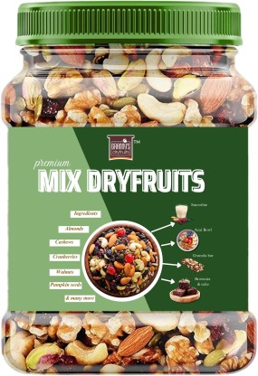 Grannys Dryfruits Healthy Nutmix|Fitness Trail Mix| Mixed Dryfruits |Premium Nutmix(500 grams) Almonds, Cashews, Cranberries, Amla, Walnuts, Kiwi, Kernels  (500 g)