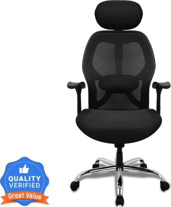 SAVYA HOME Apollo HBCB Mesh Office Executive Chair  (Black, DIY(Do-It-Yourself))