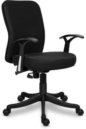 SAVYA HOME Bristol Mid Back Fabric Office Arm Chair  (Black, DIY(Do-It-Yourself))