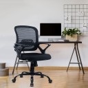 GREEN SOUL Pebble Mid Back Ergonomic|Home, Office, WFH|Moulded Foam|Extra Comfort Mesh Office Adjustable Arm Chair  (Black, Optional Installation Available)