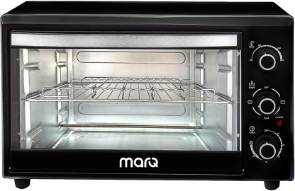 MarQ By Flipkart 33-Litre 33AOTMQB Oven Toaster Grill (OTG) with 4 Skewers and Inbuilt light  (Black)