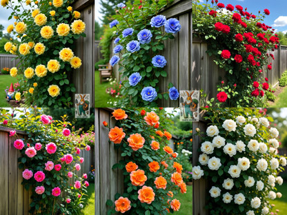 Earth Hopper Climbing Rose Flower Seeds, Hybrid, Year-Round Blooms, Minimal Care- MIX Seed  (70 per packet)