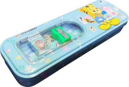 Parteet Pencil Box Pencil Box Art Metal Pencil Box  (Set of 1, Multicolor)