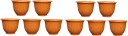 Picvel Premium Plastic 10 Inches Flower Pots Gardening Planter Set Plant Container Set  (Pack of 10, Plastic)