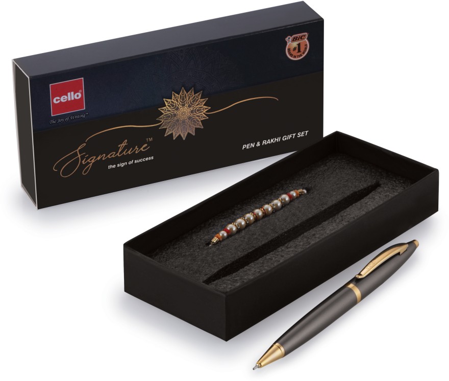 Designer CEL1010449 Silver Pen  Set  (1 Pen with Rakhi)