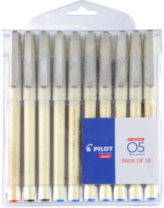 PILOT O5 (Blue- 7, Black-2, Red-1) Roller Ball Pen  (Pack of 10, Multicolor)