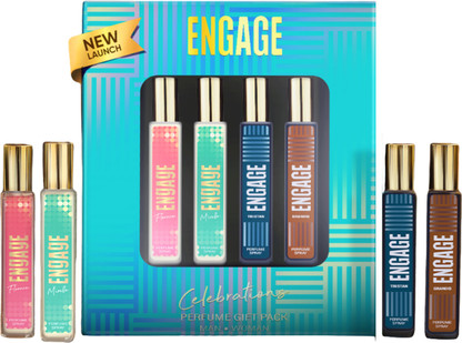 Engage Celebrations Perfume Gift Pack for Men & Women 25ml x4, Long Lasting, Gift Set Perfume  -  100 ml  (For Men & Women)