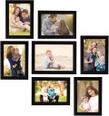BIG BANG CREATIONS Wood Photo Frame  (Black, 7 Photo(s))