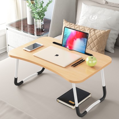 Flipkart SmartBuy Wood Portable Laptop Table  (Finish Color - Dark, Pre Assembled)