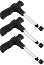 Qweezer pack of 3 Stainless Steel Coconut Opener Driller Knife Tool Cleaning Stick Straight Peeler (Steel) pack of 3 NA Peeler  (Black Pack of 3)