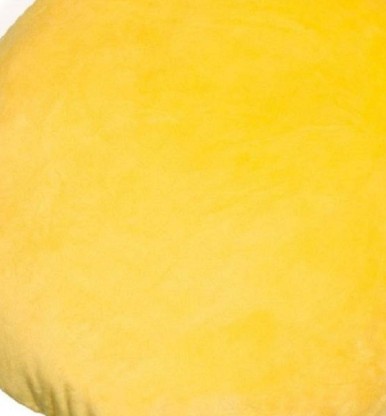 kihome Microfibre Smiley Cushion Pack of 1  (Yellow)