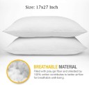 KHUKU Polyester Fibre Solid Sleeping Pillow Pack of 2  (White)