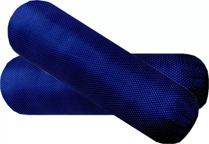 Seltocs Cotton Polka Bolster Pack of 2  (Blue)