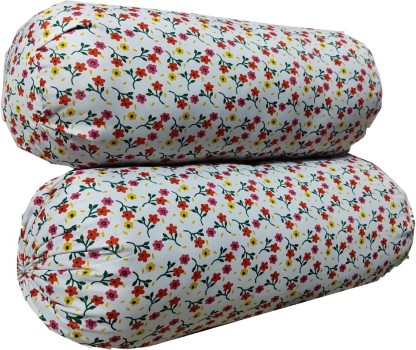 Seltocs Cotton Solid Bolster Pack of 2  (Pink)