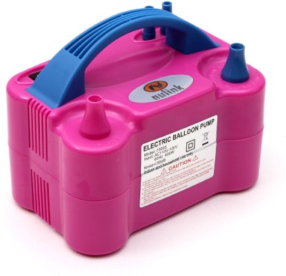 NuLink Electric Portable Dual Nozzle Balloon Blower Pump Inflation Balloon Pump  (Pink, Blue)