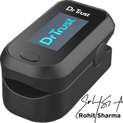 Dr. Trust (USA) Model 210 FingerTip Oxy meter Finger Oxygen Saturation Heart Rate Monitor Pulse Oximeter  (Black)