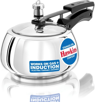 HAWKINS Stainless Steel Contura 2 L Induction Bottom Pressure Cooker  (Stainless Steel)