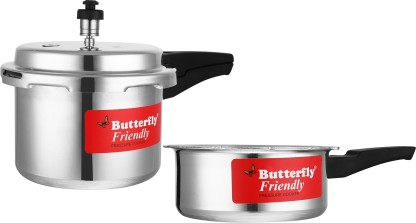 Butterfly Friendly 3 L, 2 L Pressure Cooker  (Aluminium)