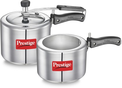 Prestige Nakshatra Plus 3 L, 2 L Induction Bottom Pressure Cooker  (Aluminium)