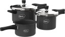 Pigeon by Stovekraft Limited Outer Lid 1.5 L, 2.5 L, 4.5 L Induction Bottom Pressure Cooker  (Hard Anodized)