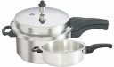 BMS Lifestyle 3 L, 2 L Induction Bottom Pressure Cooker & Pressure Pan  (Aluminium)