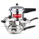 Butterfly Kitchen Starter Kit. V2 3 L Induction Bottom Pressure Cooker  (Aluminium)